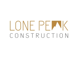 Lone Peak Construction logo design by savvyartstudio