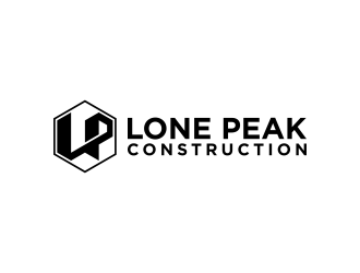 Lone Peak Construction logo design by pakNton