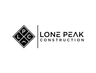 Lone Peak Construction logo design by alby