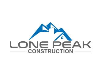 Lone Peak Construction logo design by sarfaraz