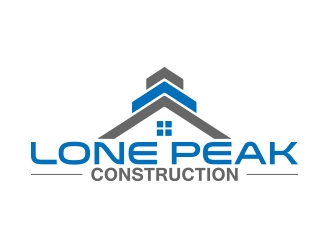 Lone Peak Construction logo design by sarfaraz