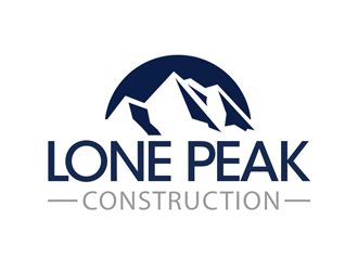 Lone Peak Construction logo design by kunejo