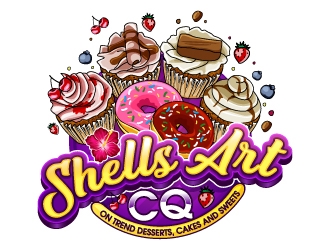 Shells Art CQ logo design by Aelius