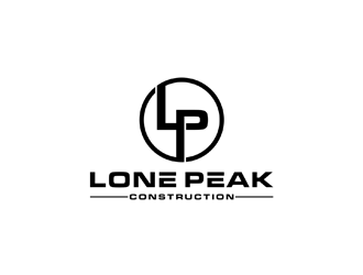 Lone Peak Construction logo design by johana