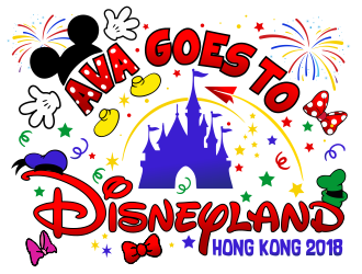 Ava goes to Disneyland Hong Kong 2018 logo design by aldesign