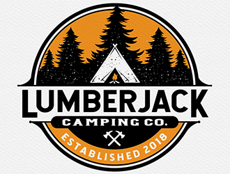 Lumberjack Camping Co. logo design by Optimus