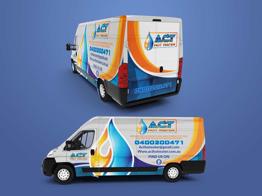 A.C.T Hotwater logo design by DreamLogoDesign