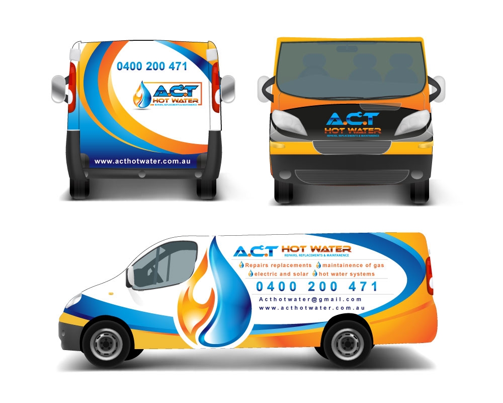 A.C.T Hotwater logo design by Boomstudioz
