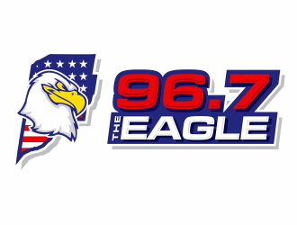96.7 The Eagle logo design by jm77788