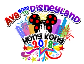 Ava goes to Disneyland Hong Kong 2018 logo design by ingepro
