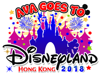 Ava goes to Disneyland Hong Kong 2018 logo design by coco