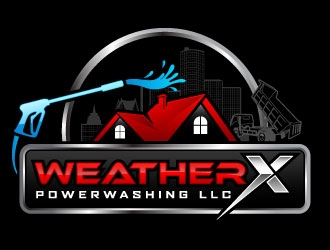 WeatherX Powerwashing LLC logo design by daywalker