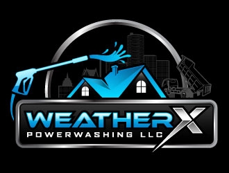 WeatherX Powerwashing LLC logo design by daywalker