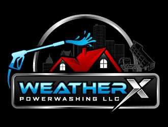 WeatherX Powerwashing LLC logo design by daywalker