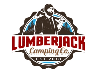 Lumberjack Camping Co. logo design by DreamLogoDesign