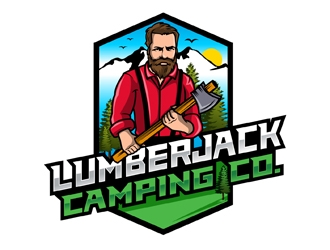 Lumberjack Camping Co. logo design by DreamLogoDesign