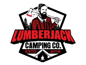Lumberjack Camping Co. logo design by DreamLogoDesign