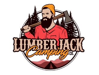 Lumberjack Camping Co. logo design by DreamLogoDesign