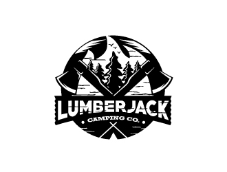 Lumberjack Camping Co. logo design by Suvendu
