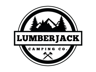Lumberjack Camping Co. logo design by Suvendu