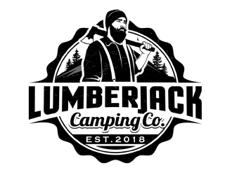 Lumberjack Camping Co. logo design by DreamLogoDesign
