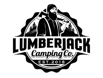 Lumberjack Camping Co. logo design by DreamLogoDesign