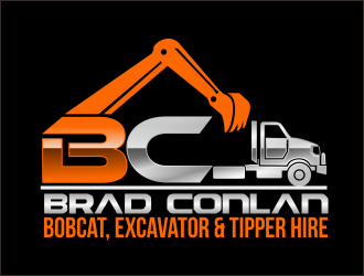 Brad Conlan Bobcat, Excavator & Tipper Hire logo design by bosbejo
