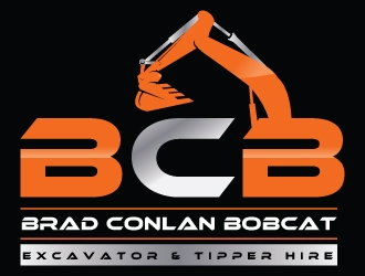 Brad Conlan Bobcat, Excavator & Tipper Hire logo design by Suvendu