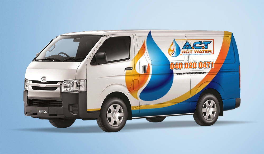 A.C.T Hotwater logo design by Kindo