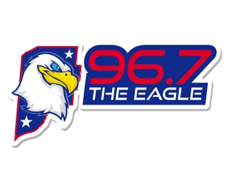 96.7 The Eagle logo design by nexgen