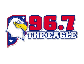 96.7 The Eagle logo design by nexgen