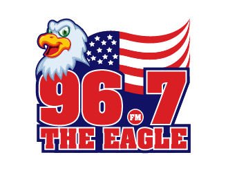 96.7 The Eagle logo design by ARALE