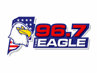 96.7 The Eagle logo design by jm77788