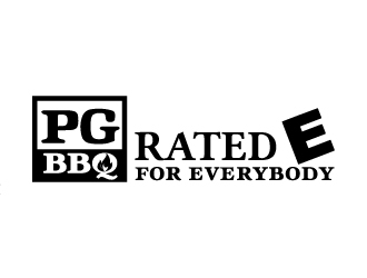 PG BBQ     rated E for everybody  logo design by jaize