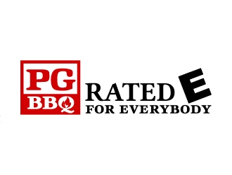 PG BBQ     rated E for everybody  logo design by jaize