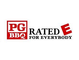 PG BBQ     rated E for everybody  logo design by jaize