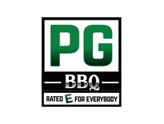 PG BBQ     rated E for everybody  logo design by Eliben