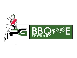 PG BBQ     rated E for everybody  logo design by Roma