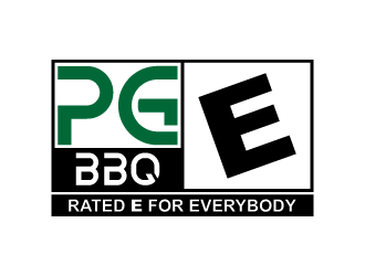 PG BBQ     rated E for everybody  logo design by fastsev
