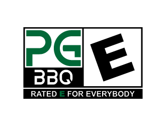 PG BBQ     rated E for everybody  logo design by fastsev
