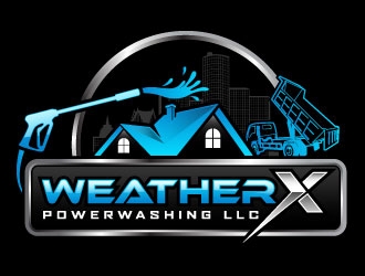 WeatherX Powerwashing LLC logo design by daywalker