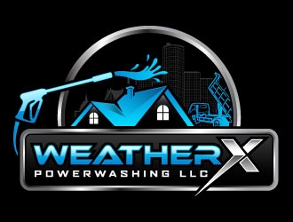 WeatherX Powerwashing LLC logo design by daywalker