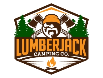 Lumberjack Camping Co. logo design by jaize