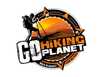 Go Hiking Planet logo design by veron
