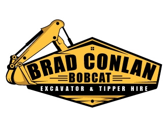 Brad Conlan Bobcat, Excavator & Tipper Hire logo design by Suvendu