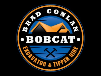 Brad Conlan Bobcat, Excavator & Tipper Hire logo design by Suvendu