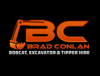 Brad Conlan Bobcat, Excavator & Tipper Hire logo design by megalogos