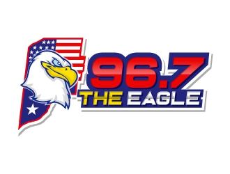 96.7 The Eagle logo design by nexgen