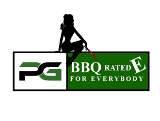 PG BBQ     rated E for everybody  logo design by Roma