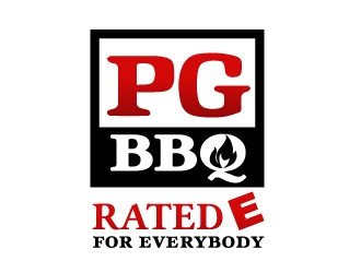 PG BBQ     rated E for everybody  logo design by jaize